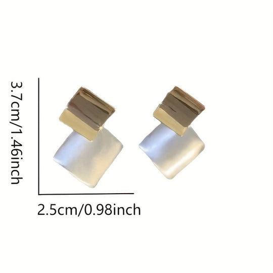 Brushed Rhombus Earrings