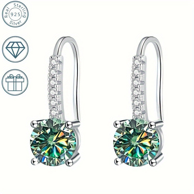 Colorful Moissanite Drop Earrings