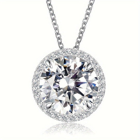 Moissanite Drop Pendant Necklace