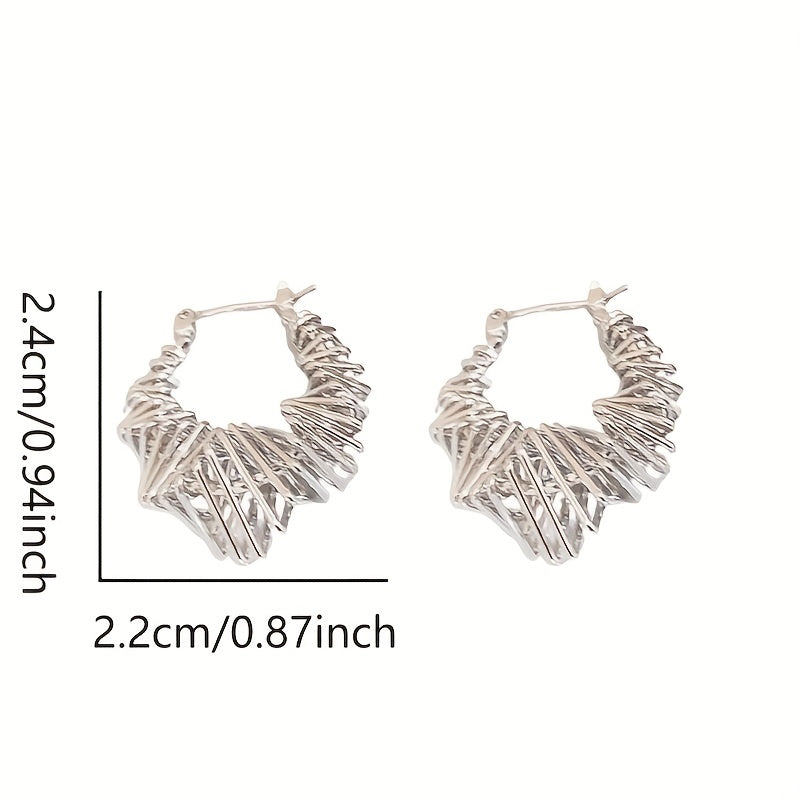 Irregular Hollow Circle Design Earrings
