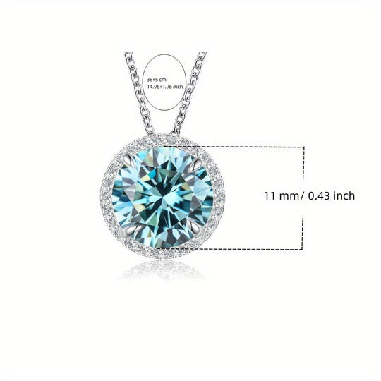 Moissanite Drop Pendant Necklace