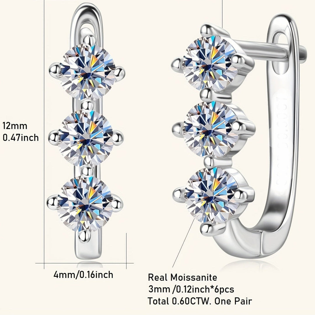 Moissanite Hoop Earrings