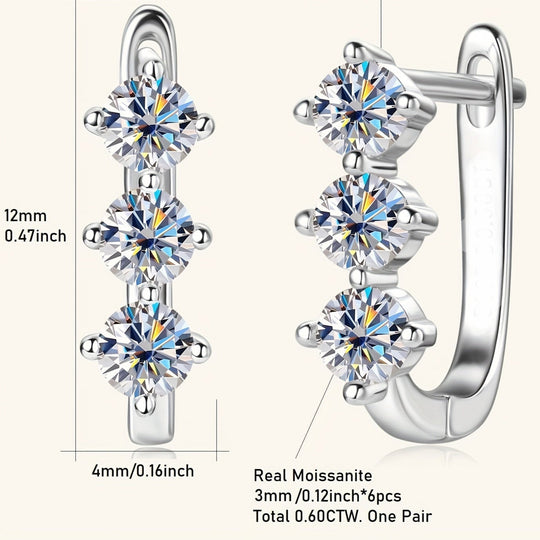 Moissanite Hoop Earrings