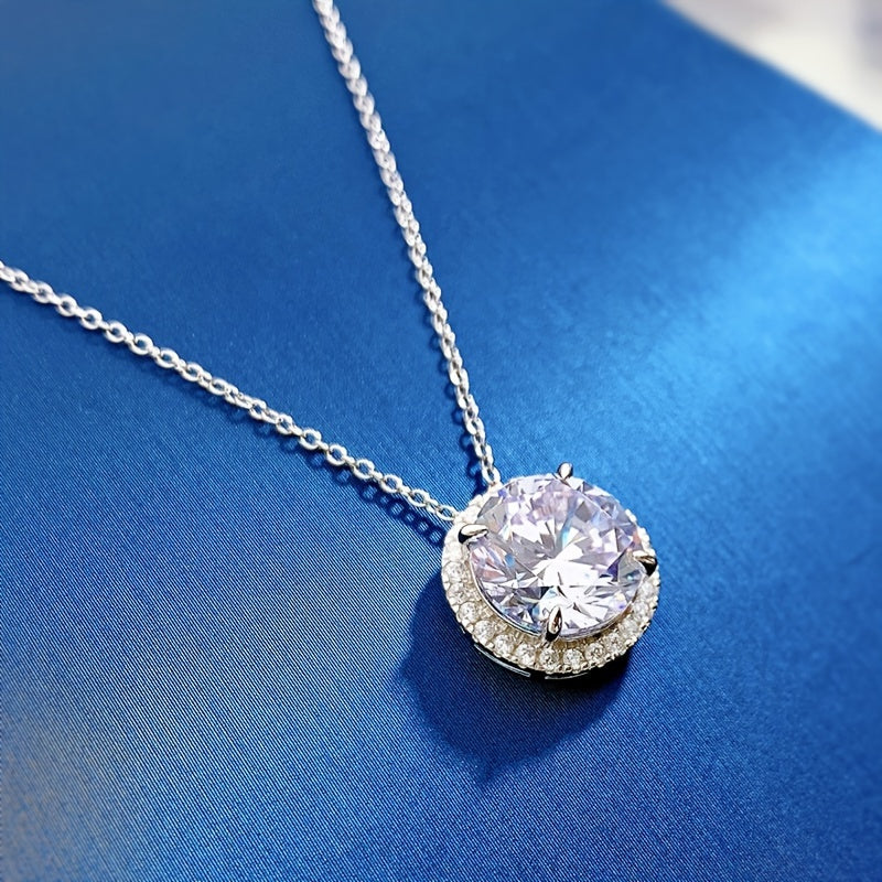 Moissanite Drop Pendant Necklace