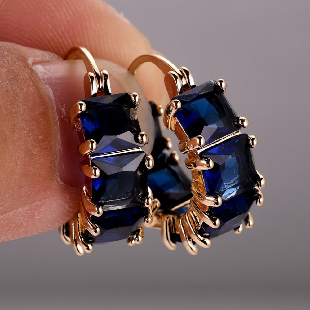 Trendy Zirconia Hoop Earrings