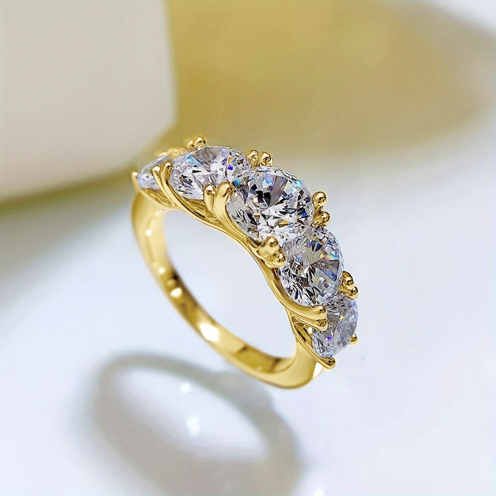 Five-Stone Moissanite Ring