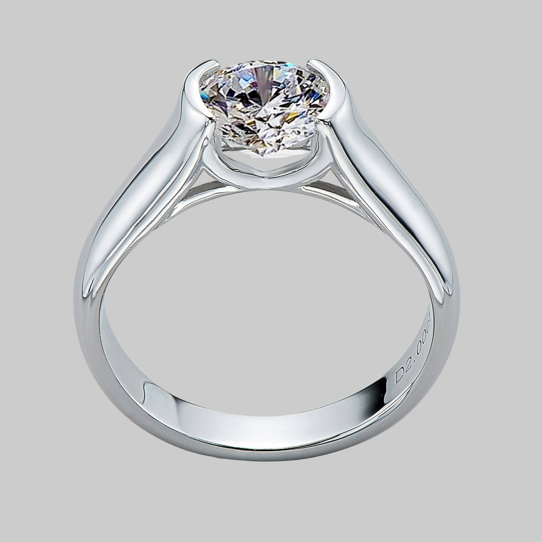 Classic Elegant Moissanite Engagement Ring