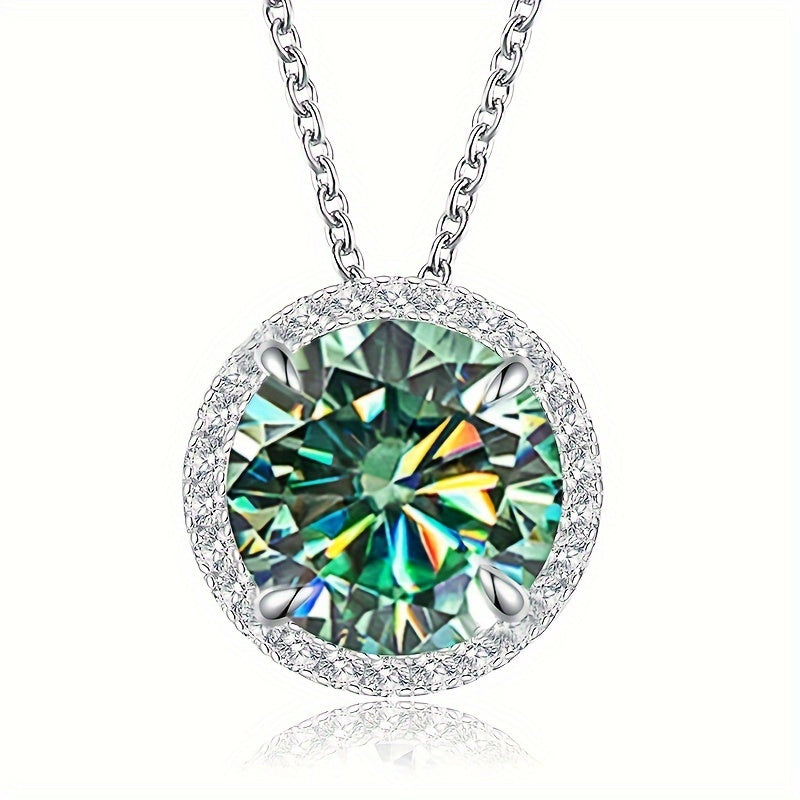 Moissanite Drop Pendant Necklace