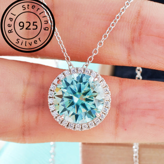 Moissanite Drop Pendant Necklace