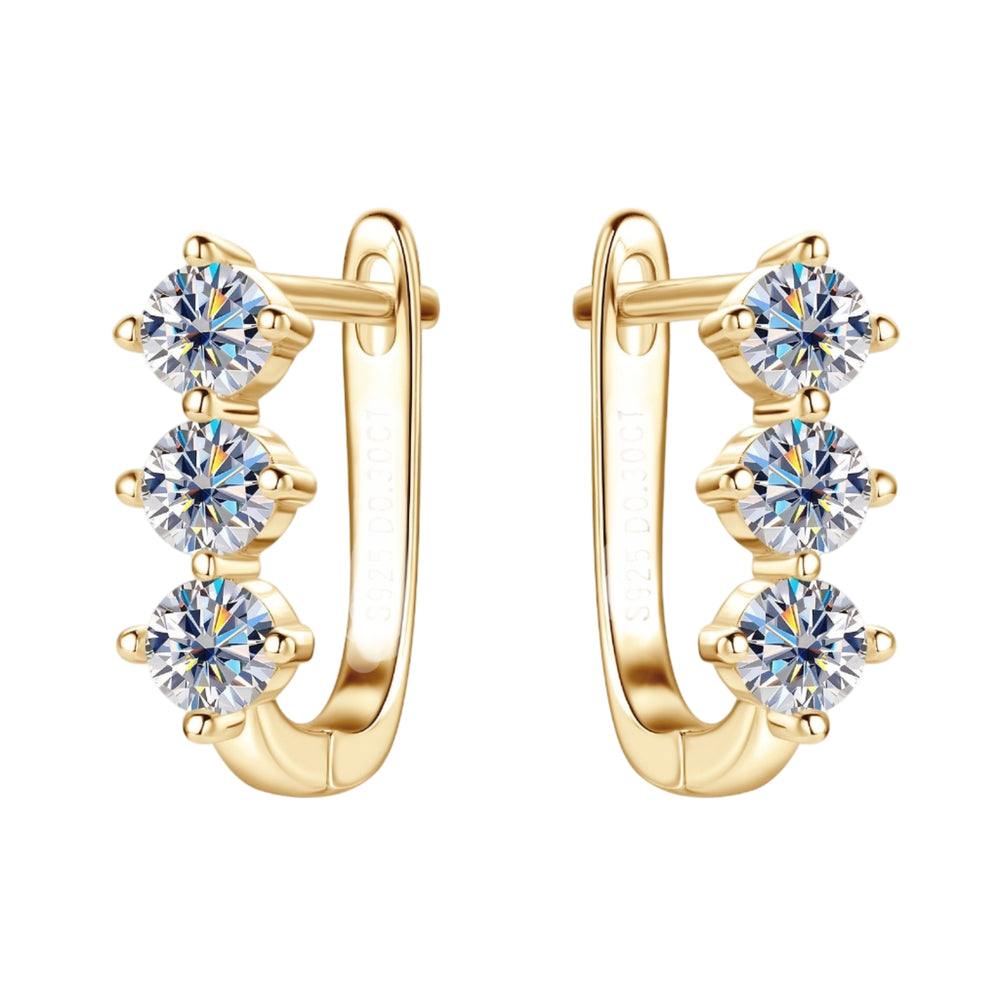 Moissanite Hoop Earrings