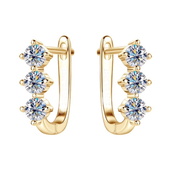 Moissanite Hoop Earrings