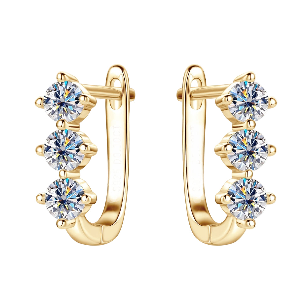 Moissanite Hoop Earrings